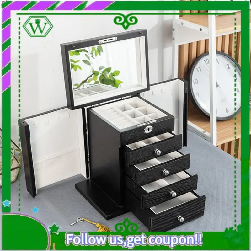 Latest-Wooden Jewelry Box New Solid Wood Jewelry Box Ring Bracelet Multi-Layer Storage Box Black Large Capacity Jewelry Box
Latest-Wooden Jewelry Box New Solid Wood Jewelry Box Ring Bracelet Multi-Layer Storage Box Black Large Capacity Jewelry Box