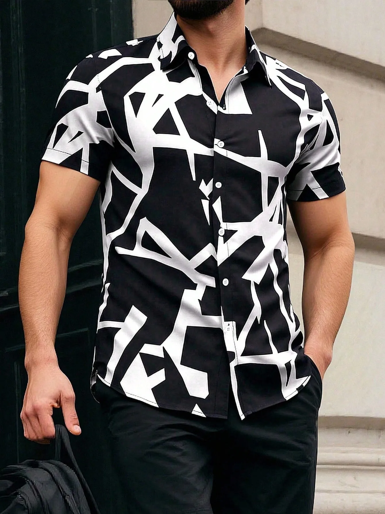 2026 Summer New Style Men's Short-Sleeved Shirt with 3D Stripes Print Street Casual Fashion Comfortable and Soft
2026 Summer New Style Men's Short-Sleeved Shirt with 3D Stripes Print Street Casual Fashion Comfortable and Soft
