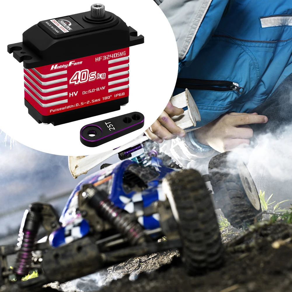 40KG RC Digital Servos with 25T Servo Horn Metal Gear Servos High Torque Servos for 1/12 1/10 1/8 RC Car RC Crawler Robot Boat
40KG RC Digital Servos with 25T Servo Horn Metal Gear Servos High Torque Servos for 1/12 1/10 1/8 RC Car RC Crawler Robot Boat