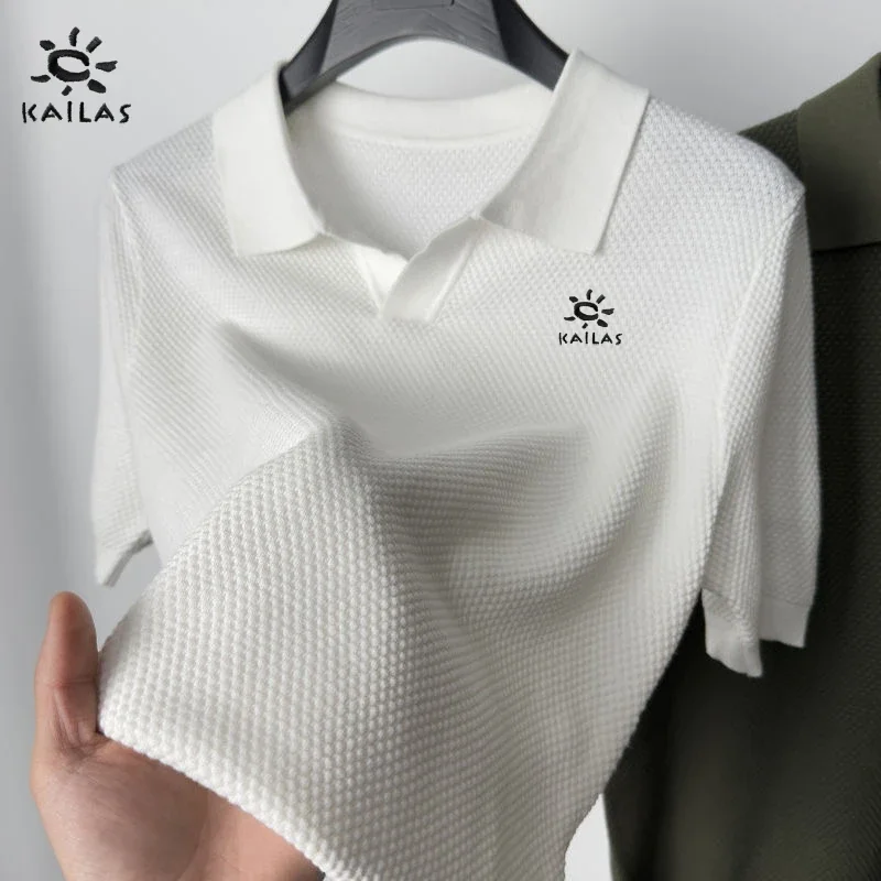 New Men's High-quality Short Sleeved Thin Knitted Polo Shirt for Summer Fashion, Business Leisure, Breathable and Cool Top
New Men's High-quality Short Sleeved Thin Knitted Polo Shirt for Summer Fashion, Business Leisure, Breathable and Cool Top