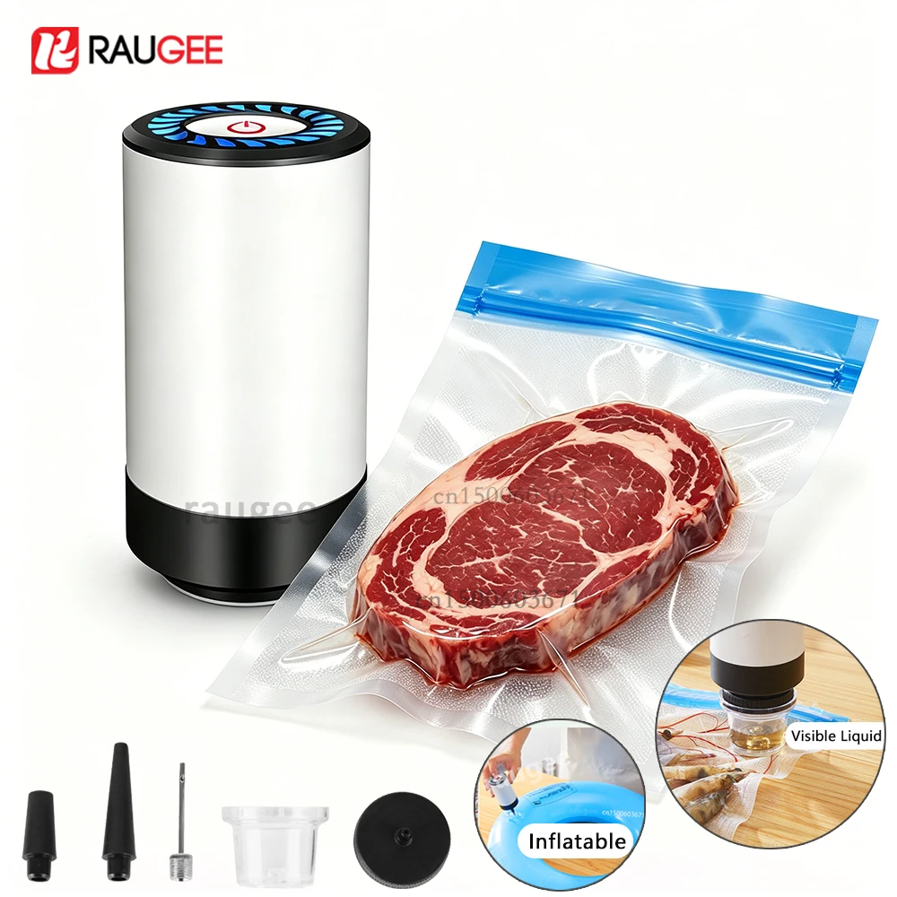 Air Pump Sealer Electric Vacuum Sealer Pump Automatic Dry/Wet Food Sealing Pump USB Rechargeable Mini Air Pump Machine
Air Pump Sealer Electric Vacuum Sealer Pump Automatic Dry/Wet Food Sealing Pump USB Rechargeable Mini Air Pump Machine