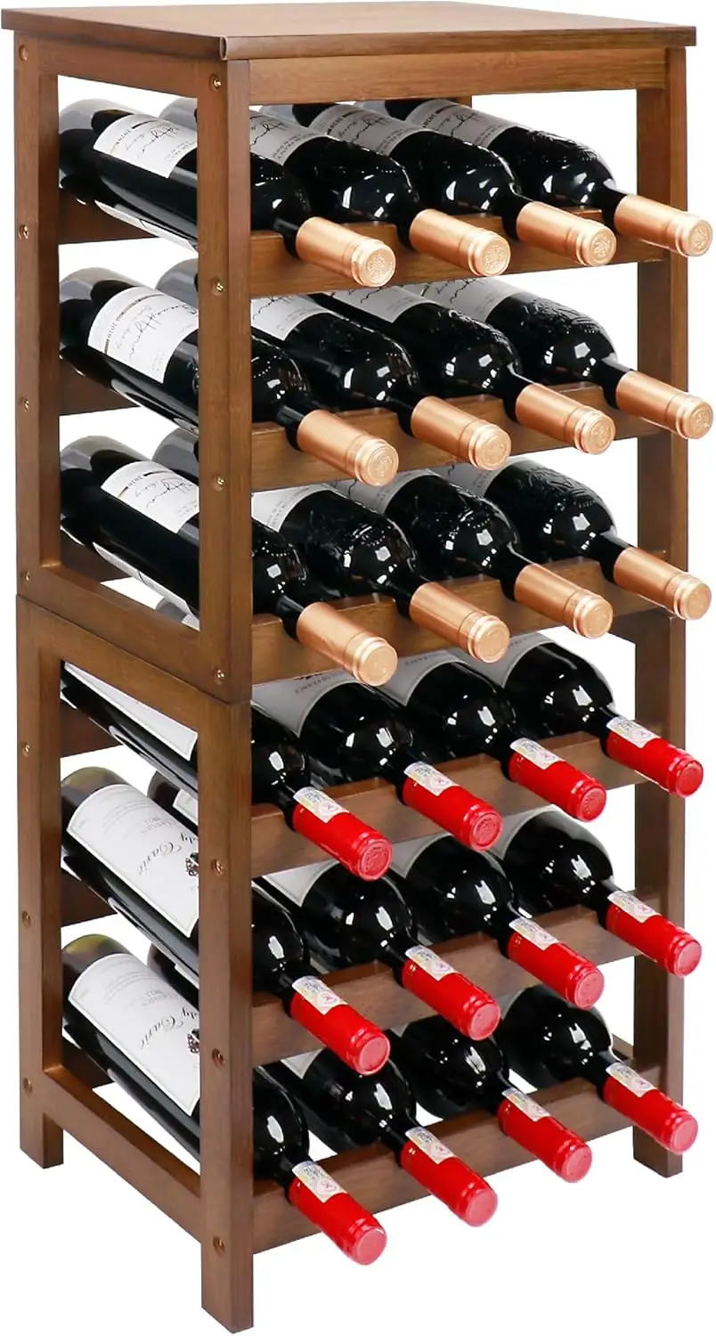 6-Tier Bamboo Wine Rack, Holds 24 Bottles with Tilted Storage for Freshness, Easy Assembly Freestanding Shelf
6-Tier Bamboo Wine Rack, Holds 24 Bottles with Tilted Storage for Freshness, Easy Assembly Freestanding Shelf