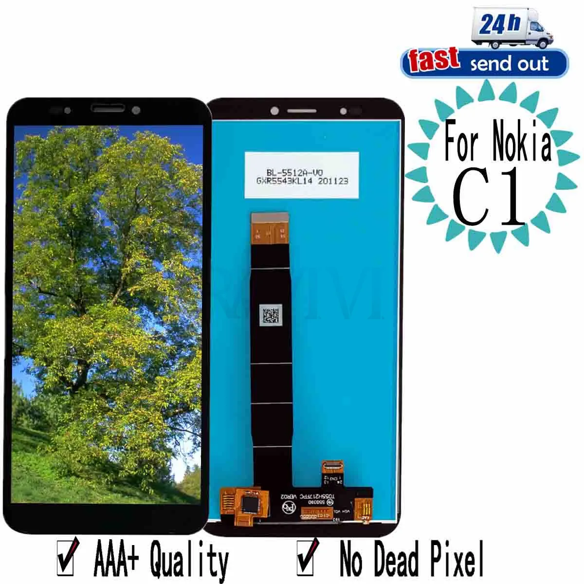 5.45" C1 LCD For Nokia C1 LCD Display Touch Screen Digitizer Assembly Replacement TA-1165
5.45" C1 LCD For Nokia C1 LCD Display Touch Screen Digitizer Assembly Replacement TA-1165