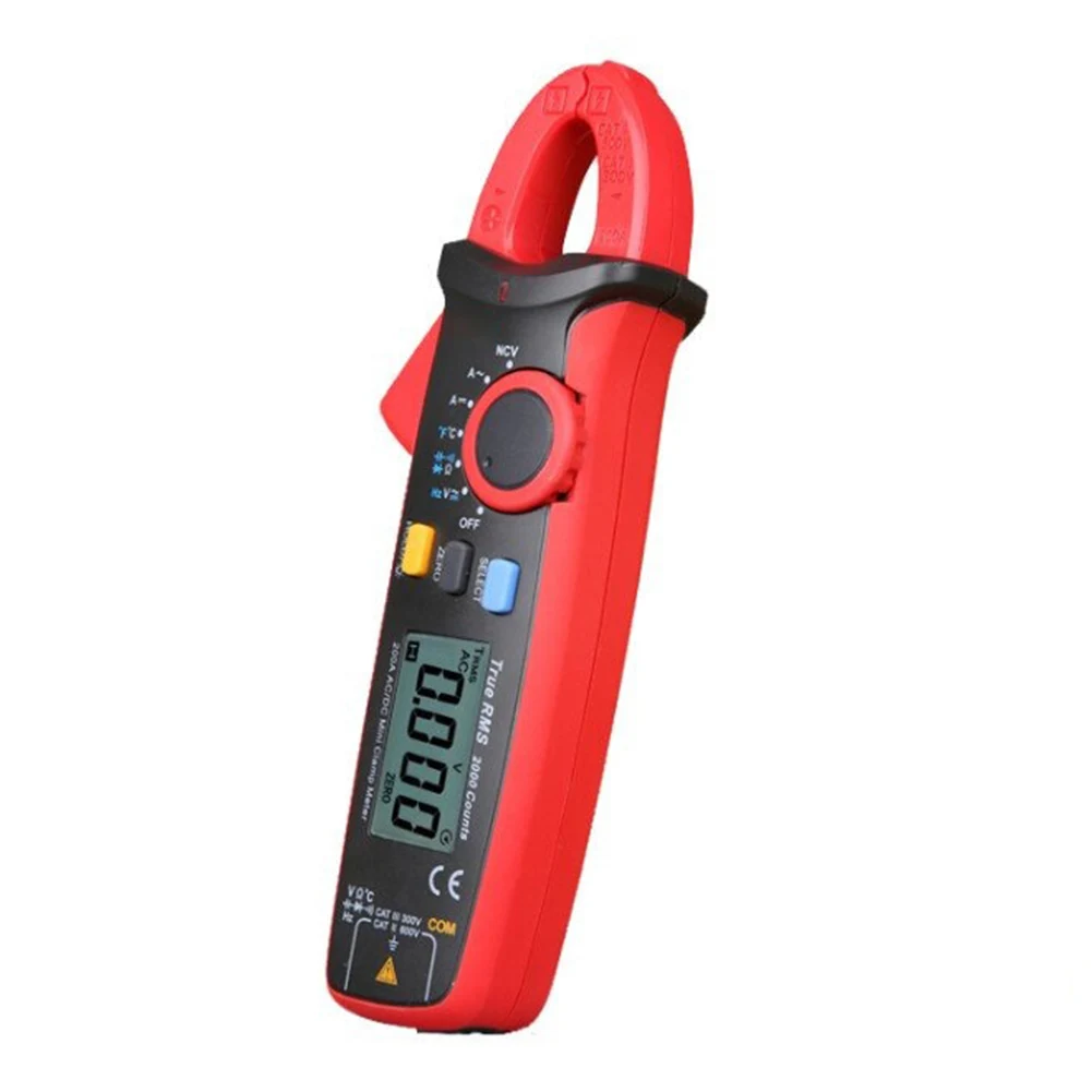 Digital Clamp Multimeter UT210D for Electrical Testing Measures AC/DC Current Voltage Resistance and Capacitance
Digital Clamp Multimeter UT210D for Electrical Testing Measures AC/DC Current Voltage Resistance and Capacitance