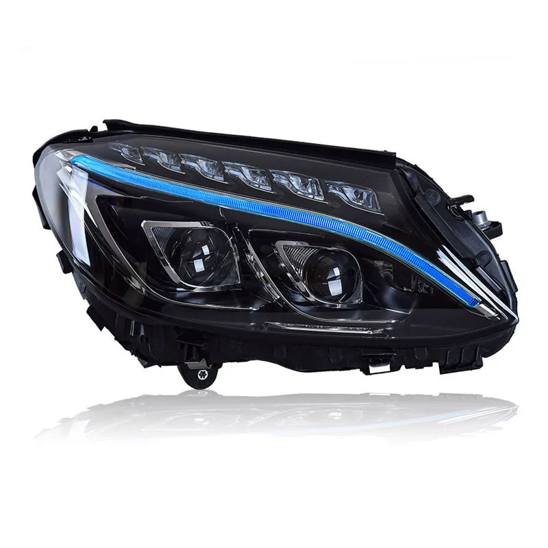 Suitable for the (B e n z) new C-Class W205 high-end dual-lens headlamp assembly, C180, C200, C260, with a touch of blue LED
Suitable for the (B e n z) new C-Class W205 high-end dual-lens headlamp assembly, C180, C200, C260, with a touch of blue LED