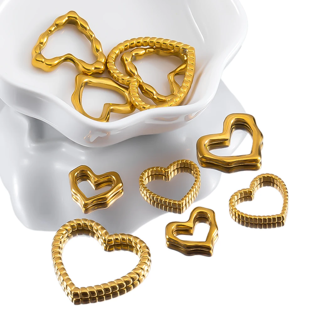 2pcs Heart Shaped Hollow Ring Stainless Steel Pendant Color Preservation For DIY Peach Heart Hanging Ring Accessories Materials
2pcs Heart Shaped Hollow Ring Stainless Steel Pendant Color Preservation For DIY Peach Heart Hanging Ring Accessories Materials