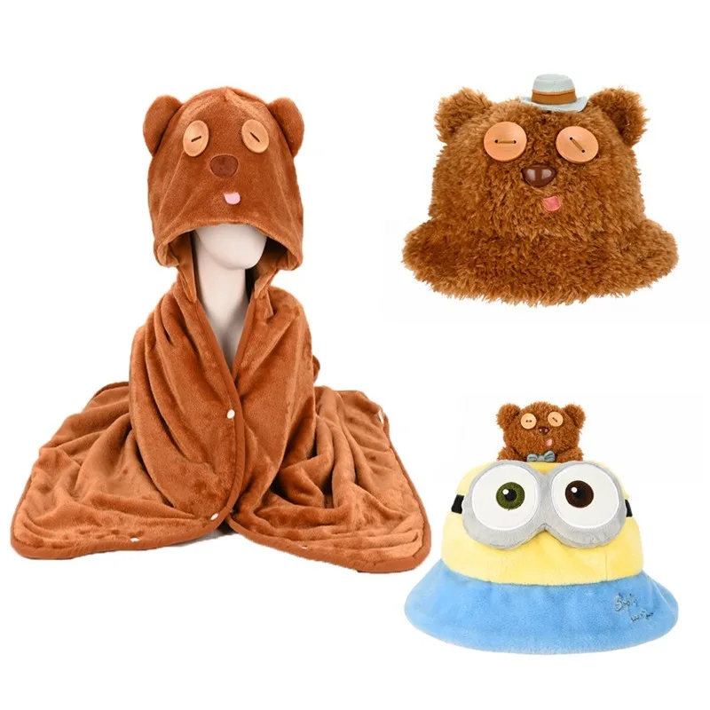 Cartoon Animal Minions Tim Bear Plush Toy Blanket Shawl Cape Office Air-Conditioned Room Nap Blanket Gift
Cartoon Animal Minions Tim Bear Plush Toy Blanket Shawl Cape Office Air-Conditioned Room Nap Blanket Gift