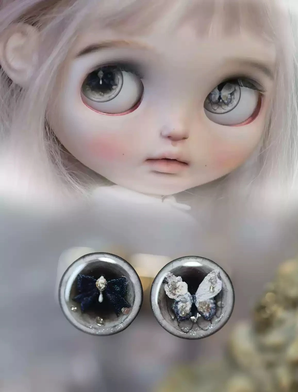 Dula Handmade Three-dimensional glue hand engraving Black butterfly Magnetism Eyepiece Eye Chips Blythe Bjd Doll Accessories
Dula Handmade Three-dimensional glue hand engraving Black butterfly Magnetism Eyepiece Eye Chips Blythe Bjd Doll Accessories