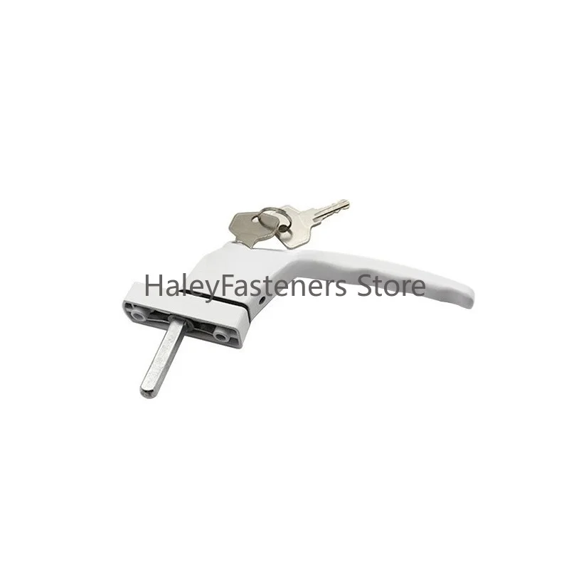 White Plastic Steel Door double-sided Handle sliding push door handles 81MM with lock
White Plastic Steel Door double-sided Handle sliding push door handles 81MM with lock