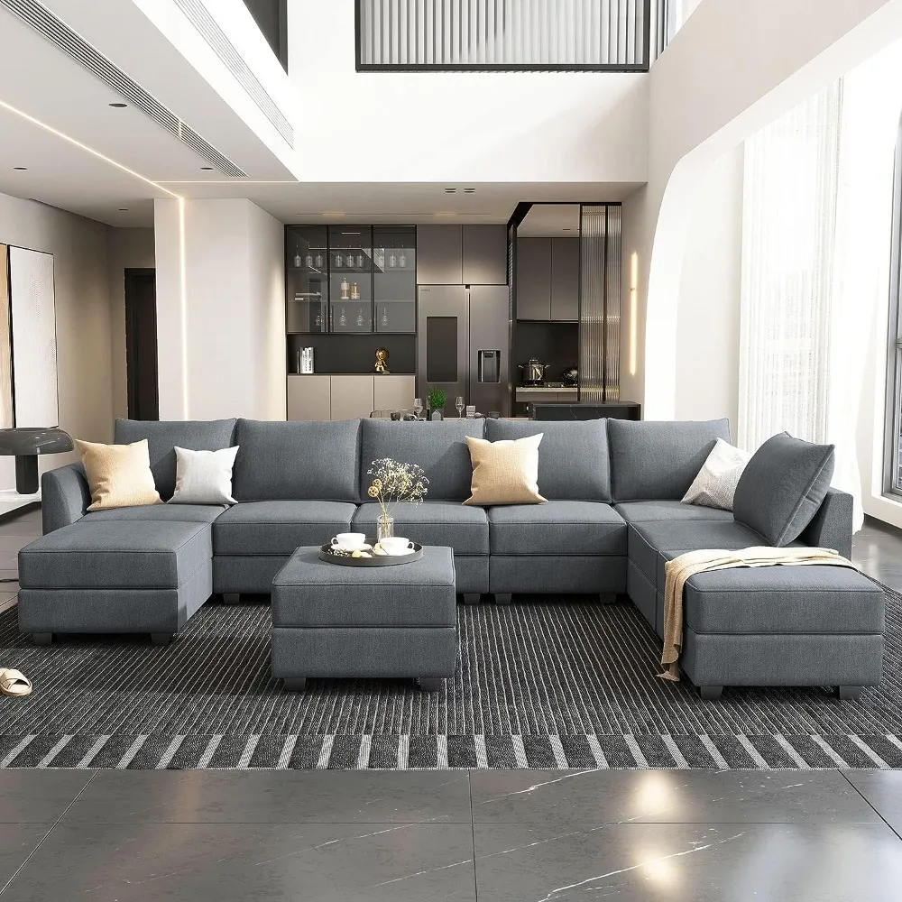 Modular Sofa with Wide Chaise Reversible U Shaped Sectional Couch with Storage Seats for Living Room Sofa
Modular Sofa with Wide Chaise Reversible U Shaped Sectional Couch with Storage Seats for Living Room Sofa