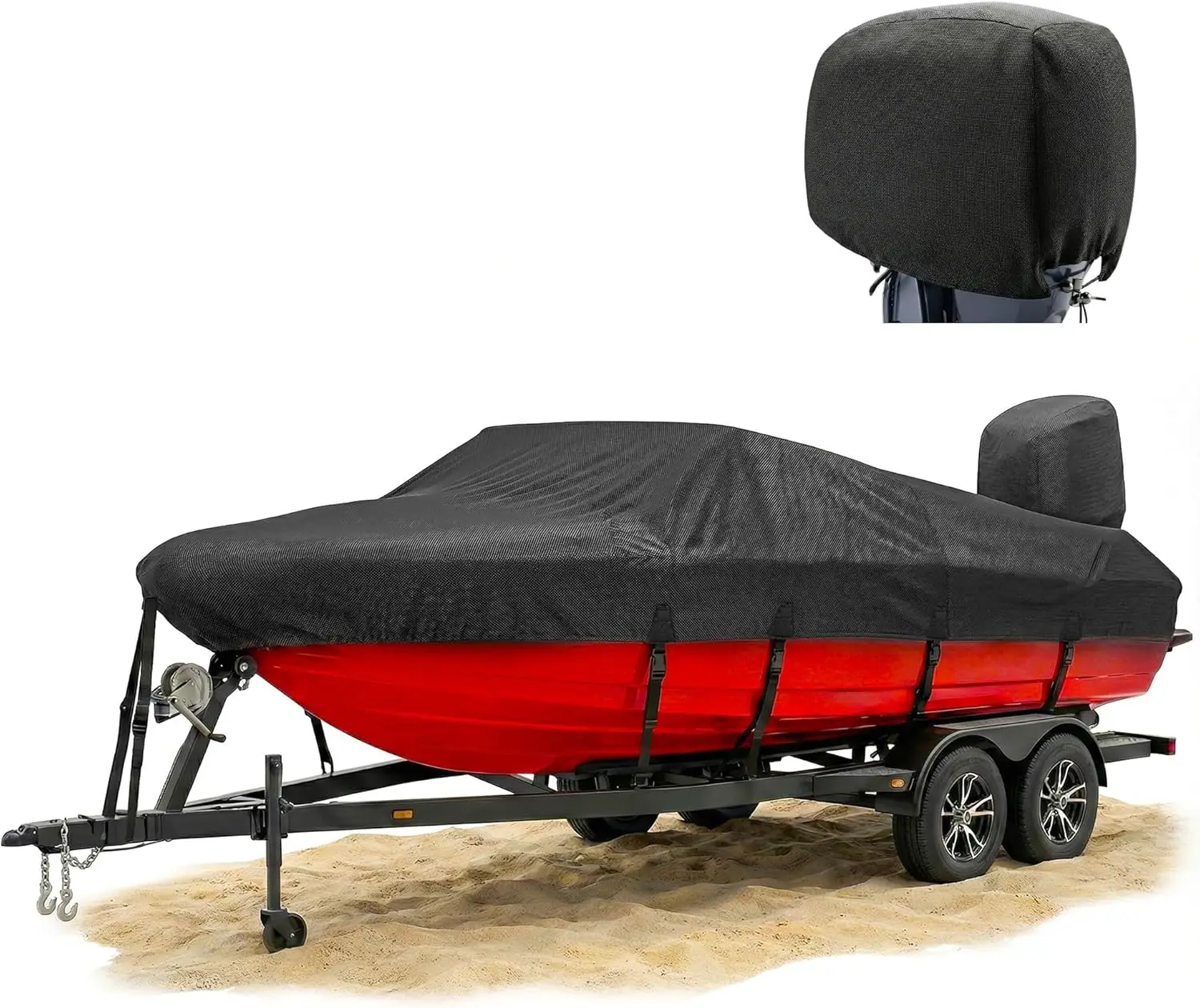 1200D Heavy Duty Boat Cover 15-17ft Waterproof Marine Tarp for Bass V-Hull Tri-Hull Runabout Fish Ski Boats with Storage Bag
1200D Heavy Duty Boat Cover 15-17ft Waterproof Marine Tarp for Bass V-Hull Tri-Hull Runabout Fish Ski Boats with Storage Bag