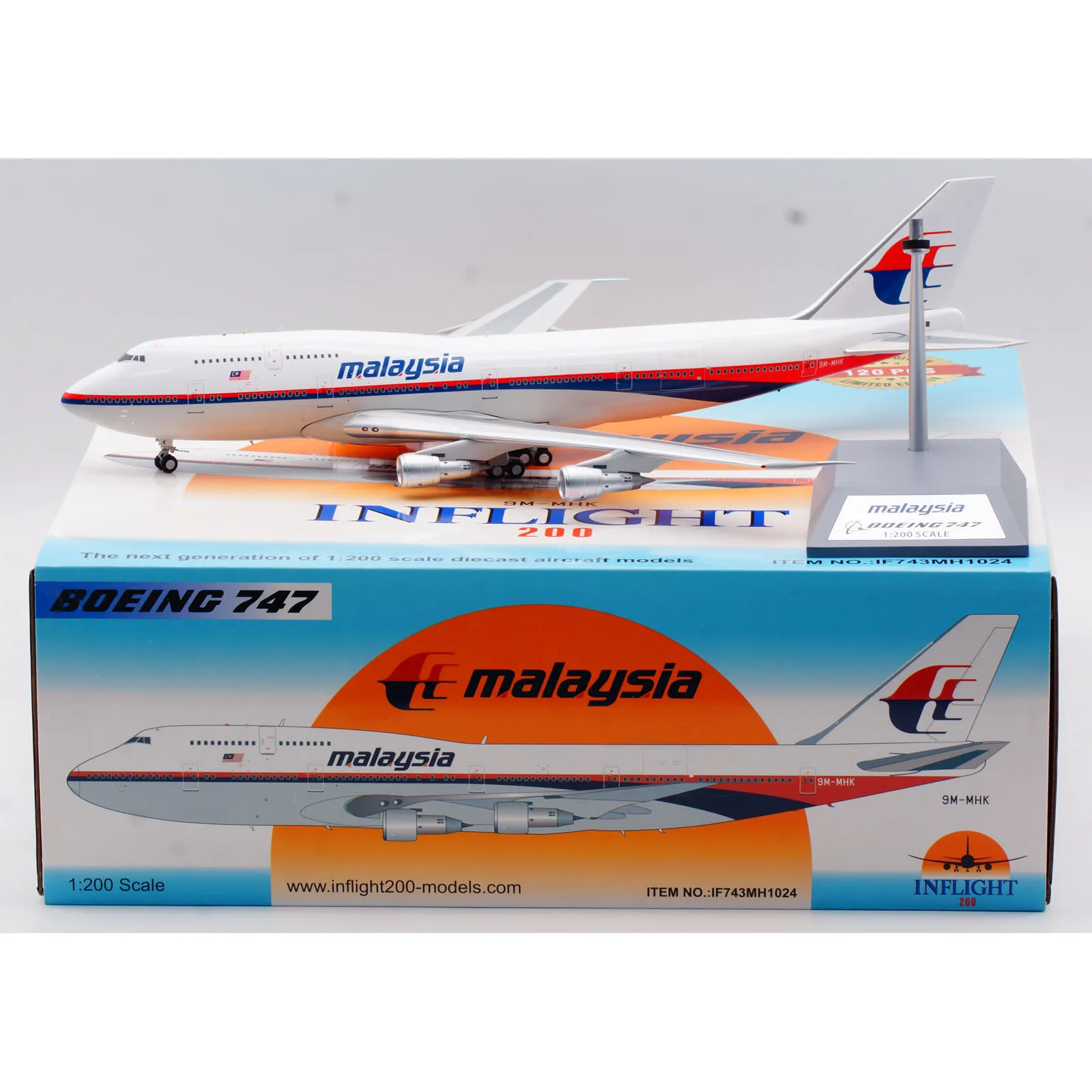 IF743MH1024 Коллекционный самолет из сплава в подарок, INFLIGHT 1:200 Malaysia Airlines Boeing B747-300, литая под давлением модель самолета 9M-MHK
IF743MH1024 Коллекционный самолет из сплава в подарок, INFLIGHT 1:200 Malaysia Airlines Boeing B747-300, литая под давлением модель самолета 9M-MHK