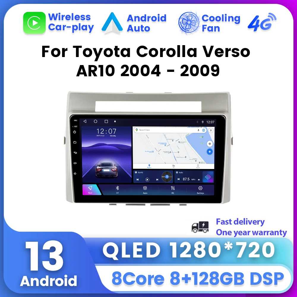 QLED Screen Car Radio For Toyota Corolla Verso AR10 2004 - 2009 Multimedia Video Player Navigation GPS Stereo 2Din Head Unit DSP
QLED Screen Car Radio For Toyota Corolla Verso AR10 2004 - 2009 Multimedia Video Player Navigation GPS Stereo 2Din Head Unit DSP