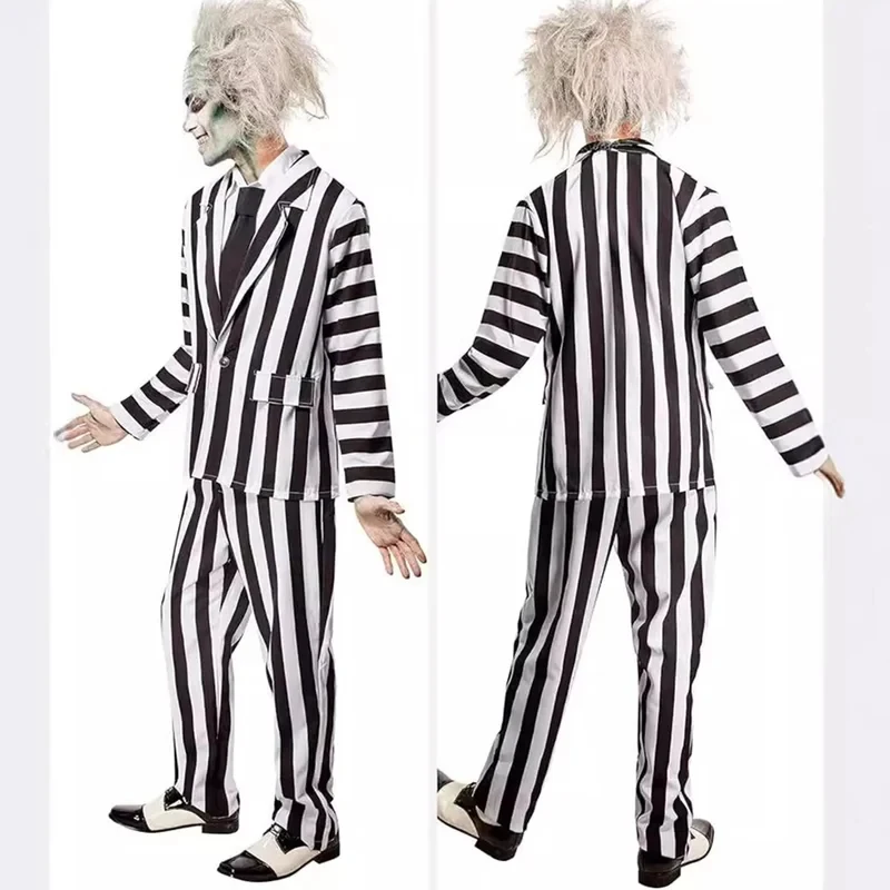 ♥Halloween Cosplay Costume Movie Juice s Adult Unisex Black White Stripe Suit Uniform Clown Outfit Performance★ 20026 New
♥Halloween Cosplay Costume Movie Juice s Adult Unisex Black White Stripe Suit Uniform Clown Outfit Performance★ 20026 New