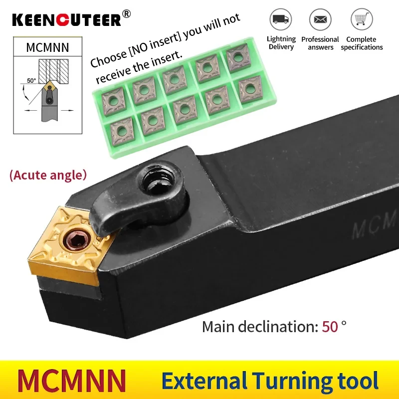 MCMNN1616H12-80 MCMNN2020K12-80 MCMNN2525M12-80 External Turning Tool Holder CNMG Carbide Inserts MCMNN Lathe Cutting Tools Set
MCMNN1616H12-80 MCMNN2020K12-80 MCMNN2525M12-80 External Turning Tool Holder CNMG Carbide Inserts MCMNN Lathe Cutting Tools Set