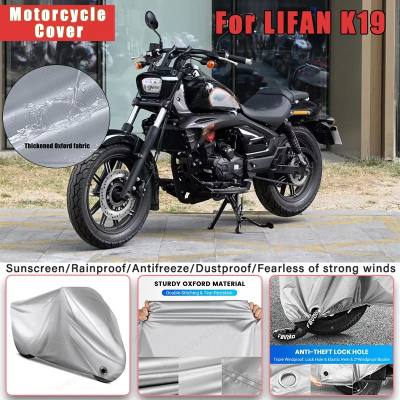 For LIFAN K19 No Ear Motorcycle Cover - Outdoor Full Body Protection, Waterproof Dustproof Heat-Resistant Moto Accessories
For LIFAN K19 No Ear Motorcycle Cover - Outdoor Full Body Protection, Waterproof Dustproof Heat-Resistant Moto Accessories
