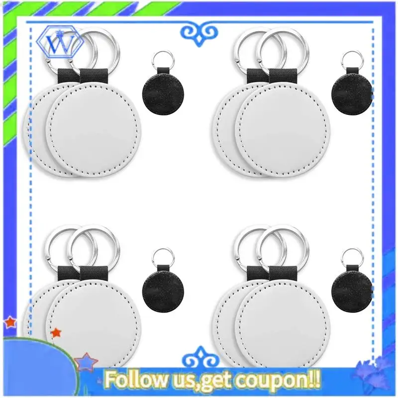 A55P-40 Pack Sublimation Blanks Keychain Glitter PU Leather Keychain DIY Heat Transfer Keyring (Black Round)
A55P-40 Pack Sublimation Blanks Keychain Glitter PU Leather Keychain DIY Heat Transfer Keyring (Black Round)