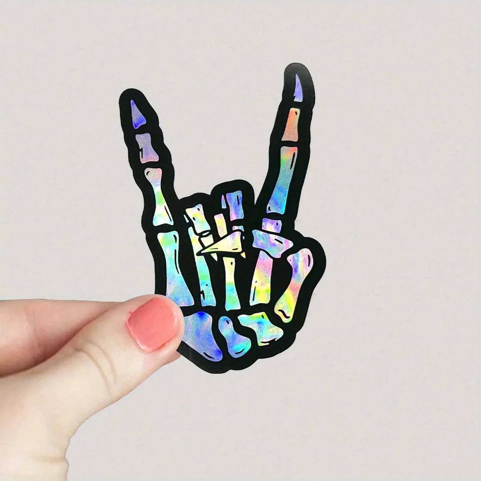 1/2 Pcs Rock Skull Stickers Rainbow Skeleton Hand Design Glossy Vinyl Decals Waterproof Self-Adhesive for Car Laptop Decor
1/2 Pcs Rock Skull Stickers Rainbow Skeleton Hand Design Glossy Vinyl Decals Waterproof Self-Adhesive for Car Laptop Decor