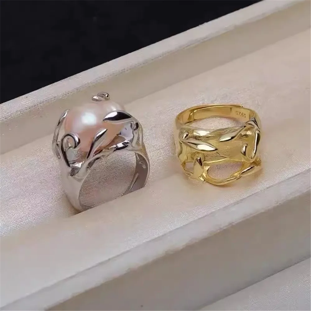 S925 Silver Sterling Ring Inlaid Zirconia Half Hole Pearl Ring Base Resizable Design DIY Handmade Fine Jewelry Ring Accessories
S925 Silver Sterling Ring Inlaid Zirconia Half Hole Pearl Ring Base Resizable Design DIY Handmade Fine Jewelry Ring Accessories
