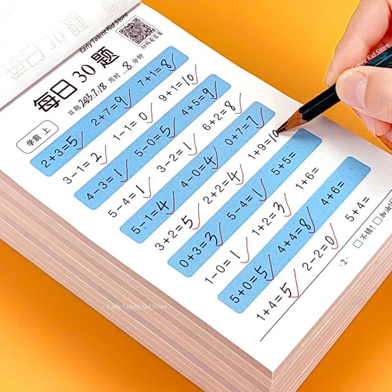 1800 Questions Pre-school Education Learning Math Oral Calculation Problem Card Addition And Subtraction Exercise Book Notebook 
1800 Questions Pre-school Education Learning Math Oral Calculation Problem Card Addition And Subtraction Exercise Book Notebook