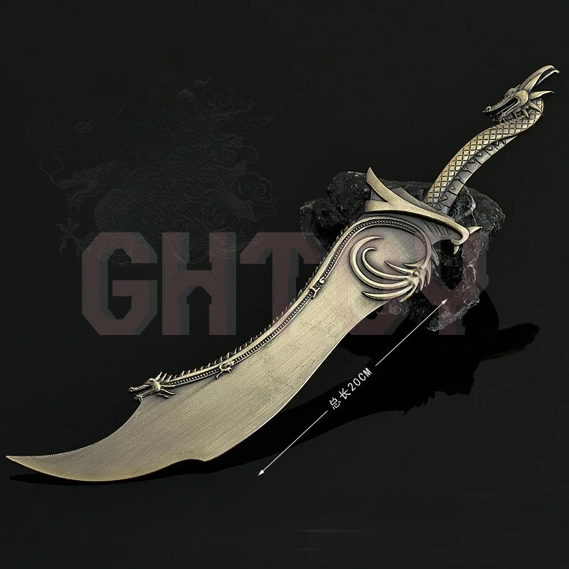 20cm/7.87in The Heaven Sword and Dragon Saber Zhang Wuji Dragon Slaying Knife Metal Toys Swords Crafts Ornaments Collection Gift 
20cm/7.87in The Heaven Sword and Dragon Saber Zhang Wuji Dragon Slaying Knife Metal Toys Swords Crafts Ornaments Collection Gift
