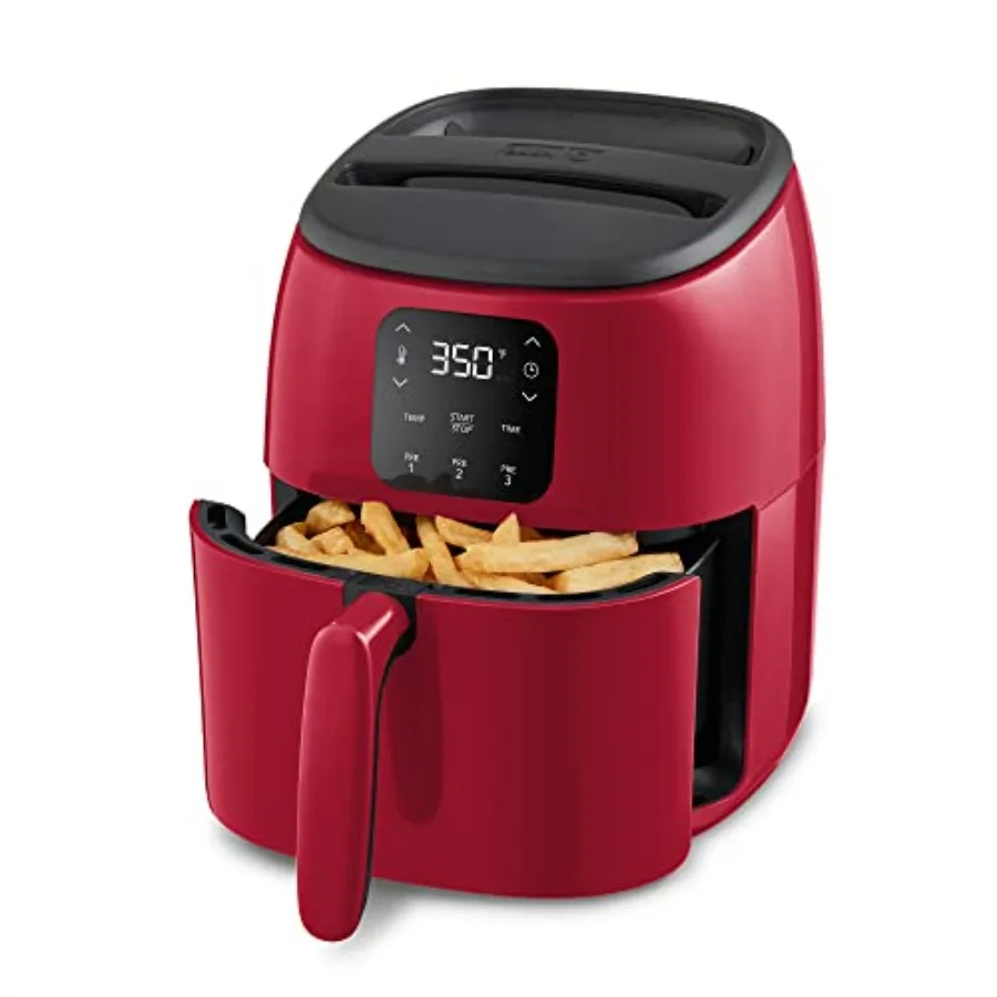Compact Digital Air Fryer with Auto Shut-Off - Red 2.6 Quarts - Tasti-Crisp Technology - Ideal for Small Spaces - Crisp Results
Compact Digital Air Fryer with Auto Shut-Off - Red 2.6 Quarts - Tasti-Crisp Technology - Ideal for Small Spaces - Crisp Results