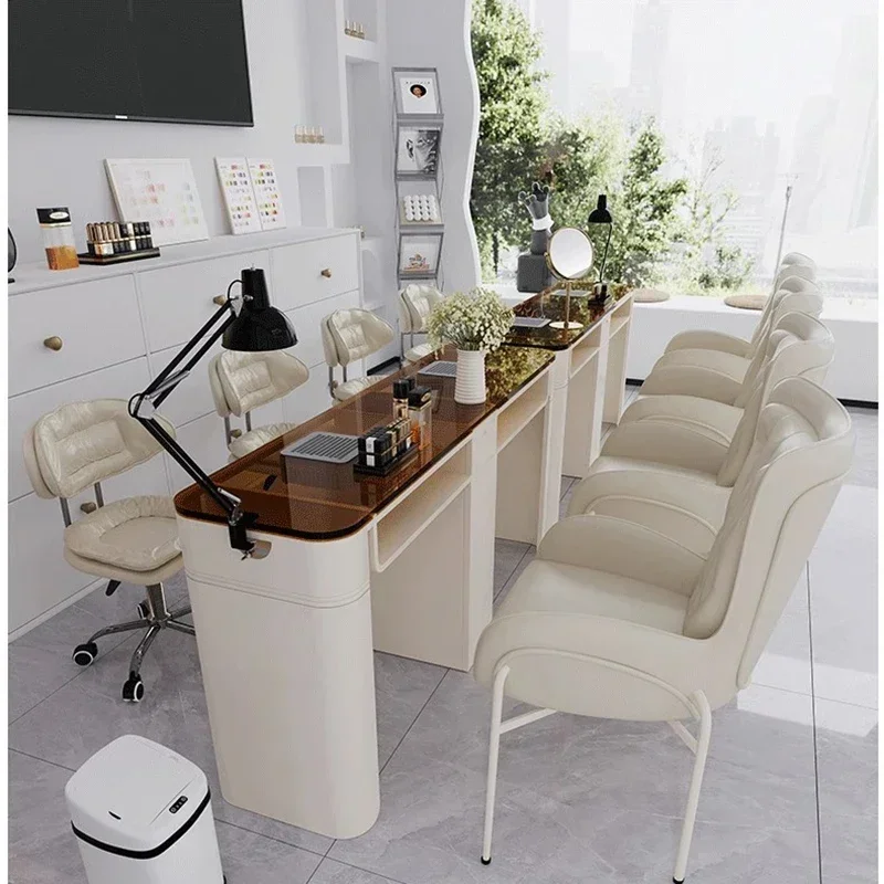 Nordic Modern Glass Salon Nail Tables Reception Desk Professional Makeup Gel Nails Nail Tech Supplies Manicure Tables Furniture
Nordic Modern Glass Salon Nail Tables Reception Desk Professional Makeup Gel Nails Nail Tech Supplies Manicure Tables Furniture