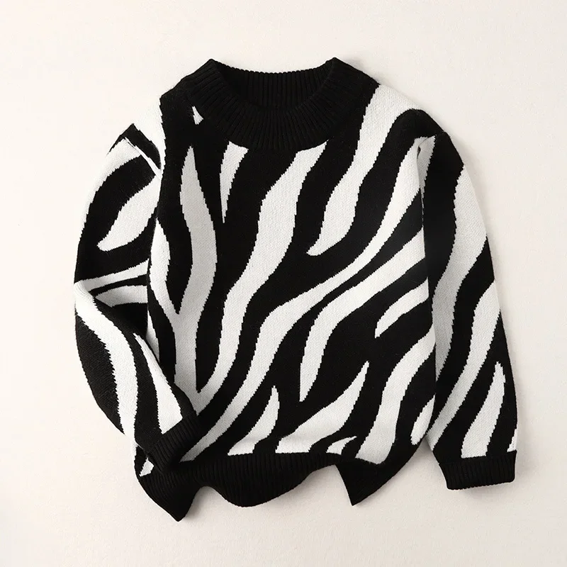 JIAYAN 2025Kids Sweaters Autumn Winter Striped Pullovers For Boys Zebra Pattern Girls Knit Sweatshirts Warm Teenager Outerwear C
JIAYAN 2025Kids Sweaters Autumn Winter Striped Pullovers For Boys Zebra Pattern Girls Knit Sweatshirts Warm Teenager Outerwear C