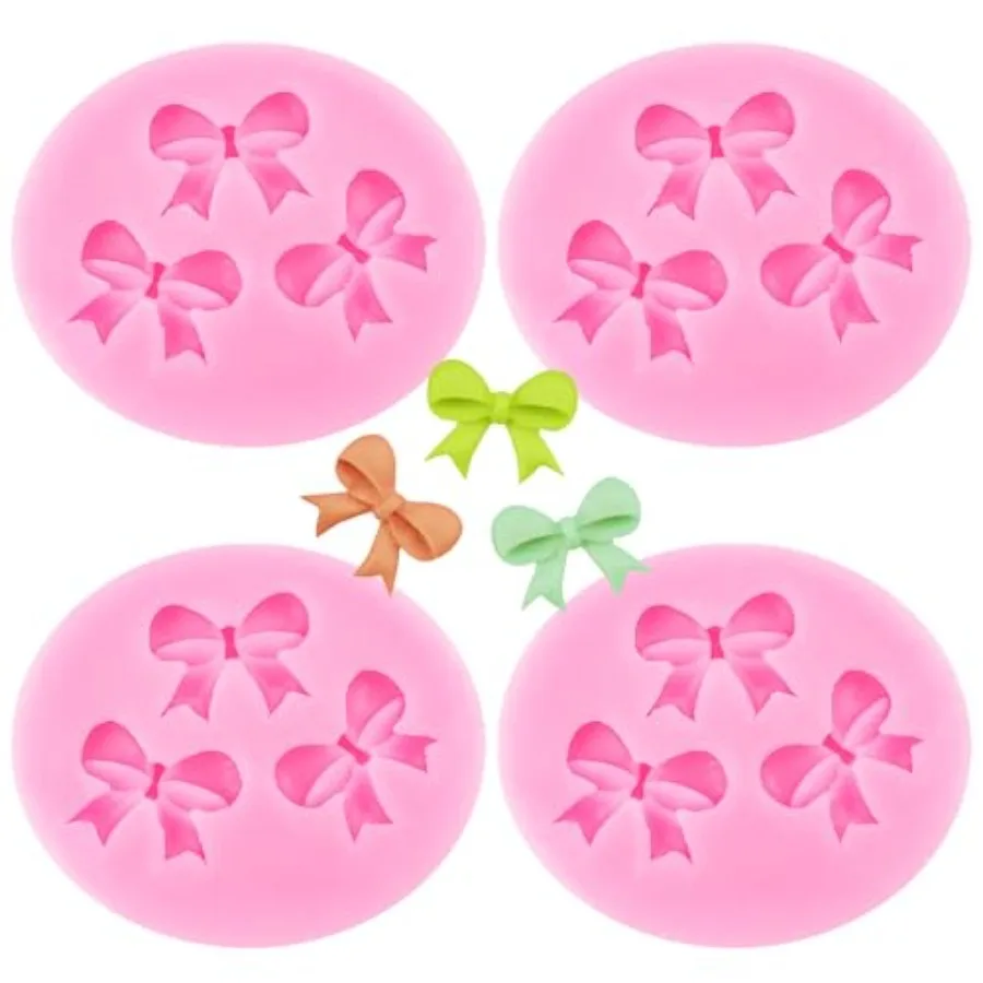 4PCS Mini Fondant Bow Molds, Bow Silicone Chocolate Molds for Cake Decorating Cupcake Topper Gum Paste Polymer Clay
4PCS Mini Fondant Bow Molds, Bow Silicone Chocolate Molds for Cake Decorating Cupcake Topper Gum Paste Polymer Clay