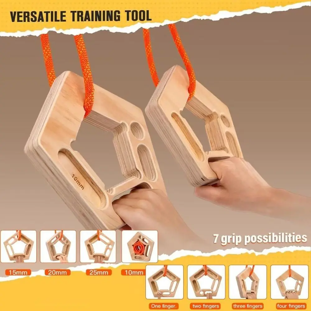 1 Pair 7-in-1 Wooden Climbing Board Simulated Rock Climbing Multifunctional Finger Strengthen Board Portable Pull-Ups Handle
1 Pair 7-in-1 Wooden Climbing Board Simulated Rock Climbing Multifunctional Finger Strengthen Board Portable Pull-Ups Handle
