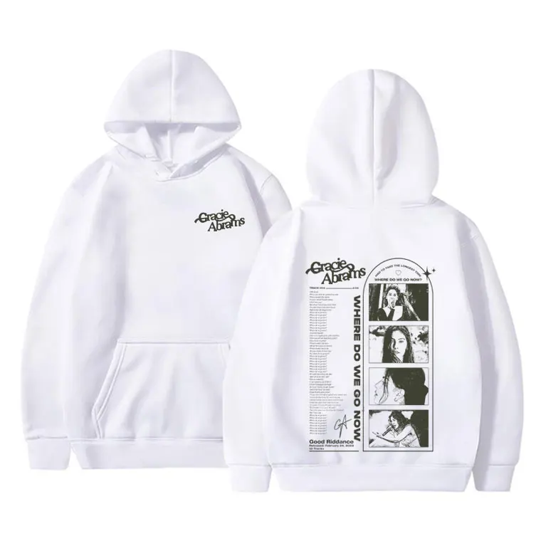 Gracie Abrams Good Riddance Where Do We Go Now Hoodie The Secret of Us Pullover Men Women's Casual Oversized Hooded Sweatshirt
Gracie Abrams Good Riddance Where Do We Go Now Hoodie The Secret of Us Pullover Men Women's Casual Oversized Hooded Sweatshirt