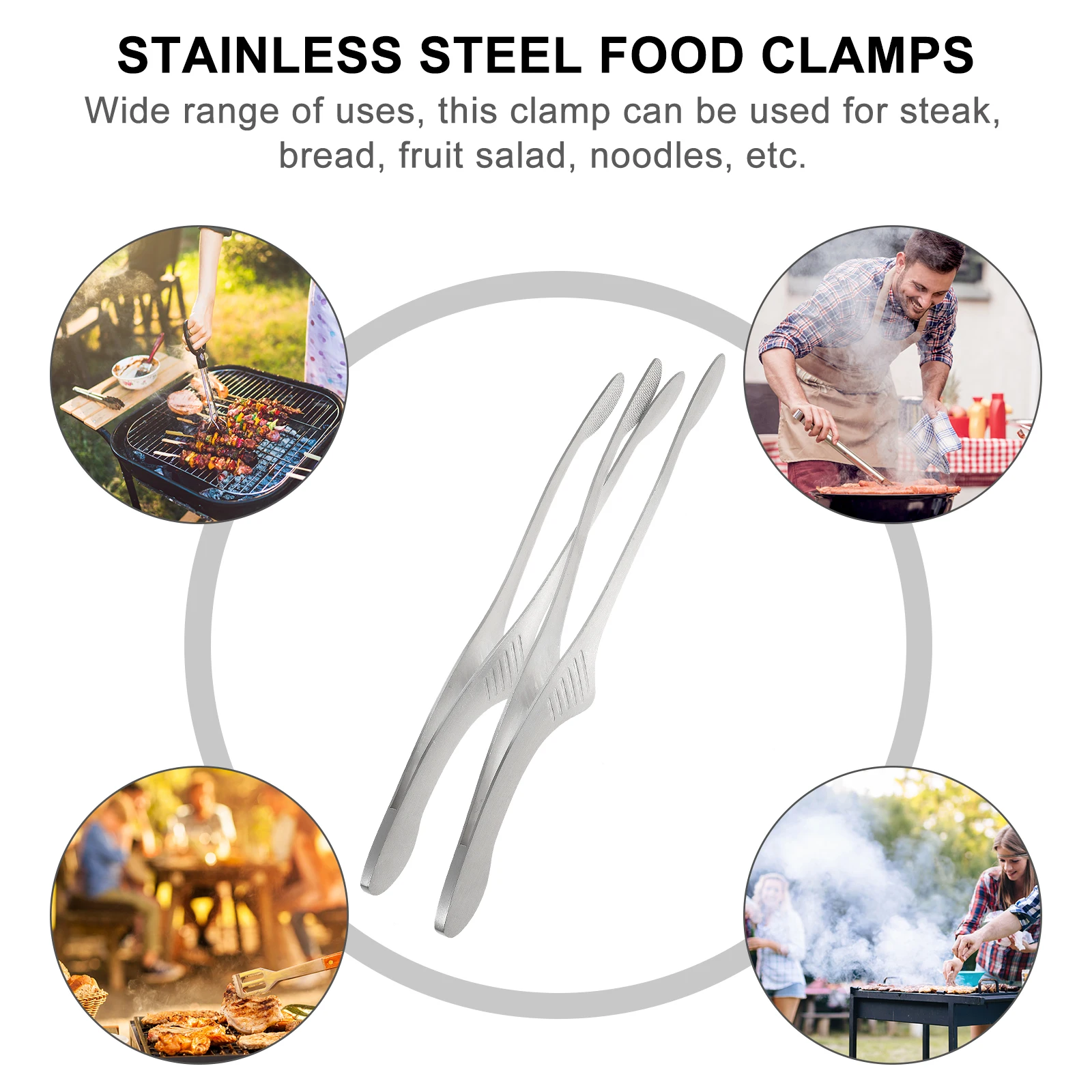 2pcs StainlessSteel FoodTongs BBQClips HeatResistant AntiSlip Lightweight ErgonomicDesign forGrilling Serving Cooking
2pcs StainlessSteel FoodTongs BBQClips HeatResistant AntiSlip Lightweight ErgonomicDesign forGrilling Serving Cooking