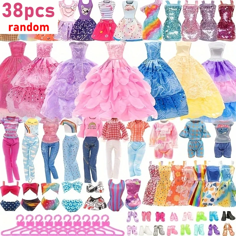 38 шт., комплект аксессуаров для кукольной одежды RANDOM, свадебные платья, модные платья, топы, брюки, купальники-бикини, обувь, чулки для кукол, набивки
38 шт., комплект аксессуаров для кукольной одежды RANDOM, свадебные платья, модные платья, топы, брюки, купальники-бикини, обувь, чулки для кукол, набивки