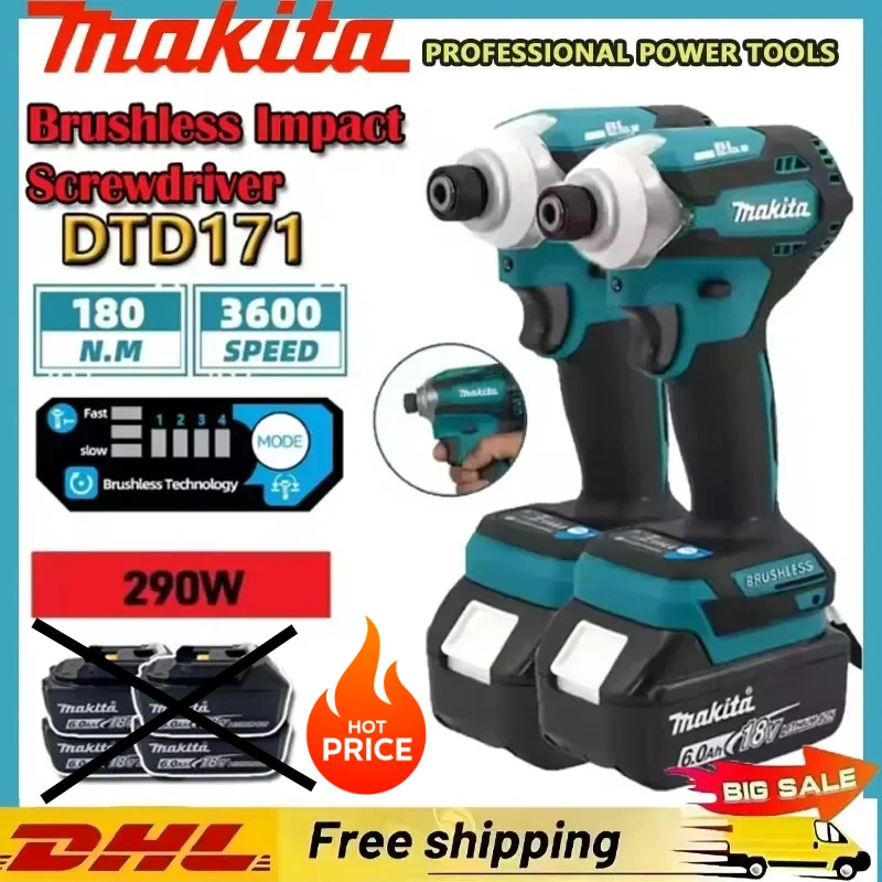 Makita Original DTD171 Impact Driver Cordless Brushless Electric Screwdriver Rechargable Drill Driver For Makita 18V20V Battery
Makita Original DTD171 Impact Driver Cordless Brushless Electric Screwdriver Rechargable Drill Driver For Makita 18V20V Battery