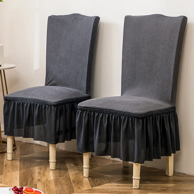 Solid Jacquard Chair Cover Long Skirt Chair Cover for Dining Room Wedding Hotel Banquet Stretch Spandex New Home Decor High Back
Solid Jacquard Chair Cover Long Skirt Chair Cover for Dining Room Wedding Hotel Banquet Stretch Spandex New Home Decor High Back