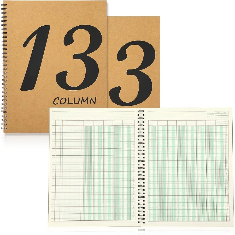 3 Pcs 13 Column Ledger Book 8.5 11 Inch Account Book Notebook with Columnar Pad Featuring Kraft Paper Cover 100 Pages 50 Sheets
3 Pcs 13 Column Ledger Book 8.5 11 Inch Account Book Notebook with Columnar Pad Featuring Kraft Paper Cover 100 Pages 50 Sheets