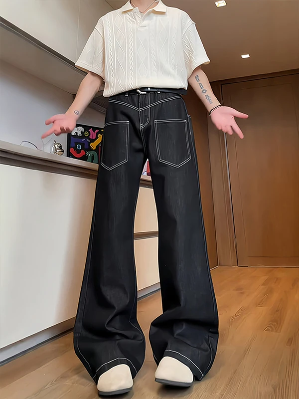 American Retro Men's Casual Jeans Bell Bot Original Color High Street Straight Leg Long Pants Autumn Trend Wear Resistant
American Retro Men's Casual Jeans Bell Bot Original Color High Street Straight Leg Long Pants Autumn Trend Wear Resistant
