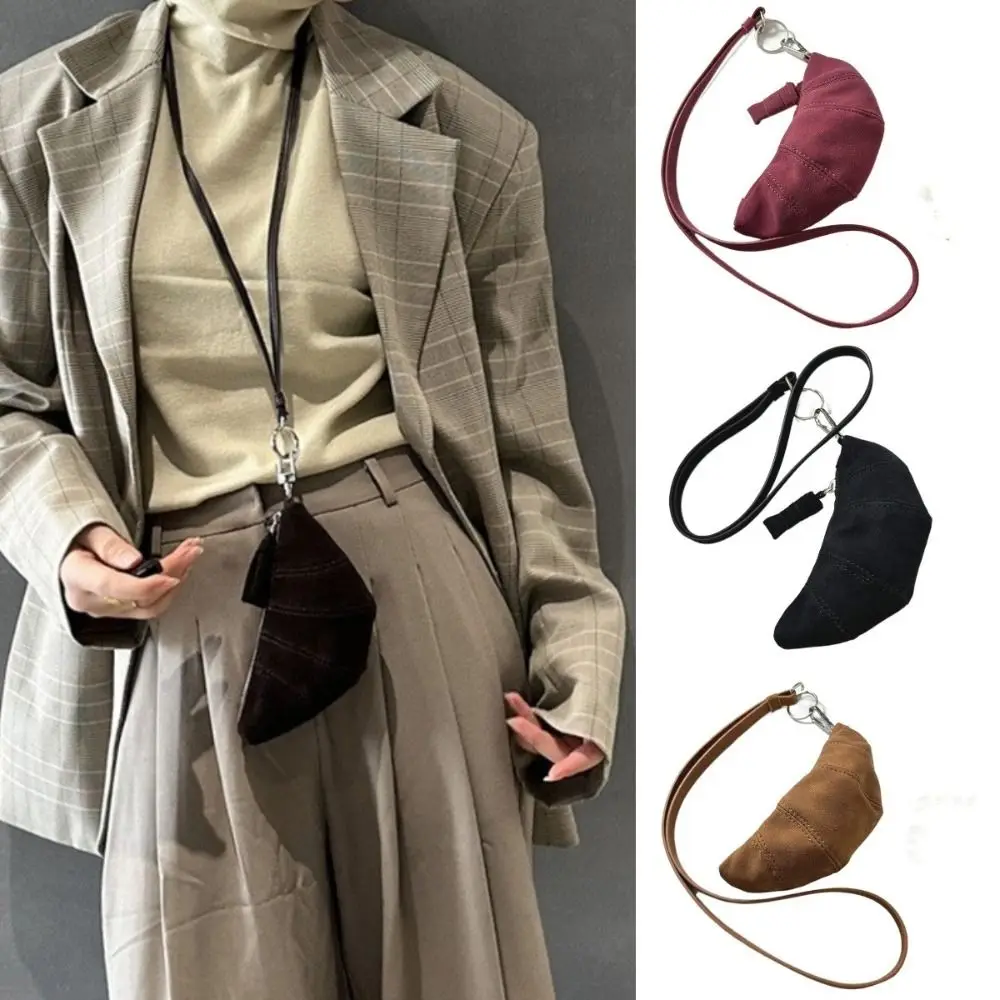 Suede Hanging Neck Wallet Elegant Croissant Coin Purse with Lanyard Solid Color Korean Style Lipstick Earphone Pouch Streetwear
Suede Hanging Neck Wallet Elegant Croissant Coin Purse with Lanyard Solid Color Korean Style Lipstick Earphone Pouch Streetwear