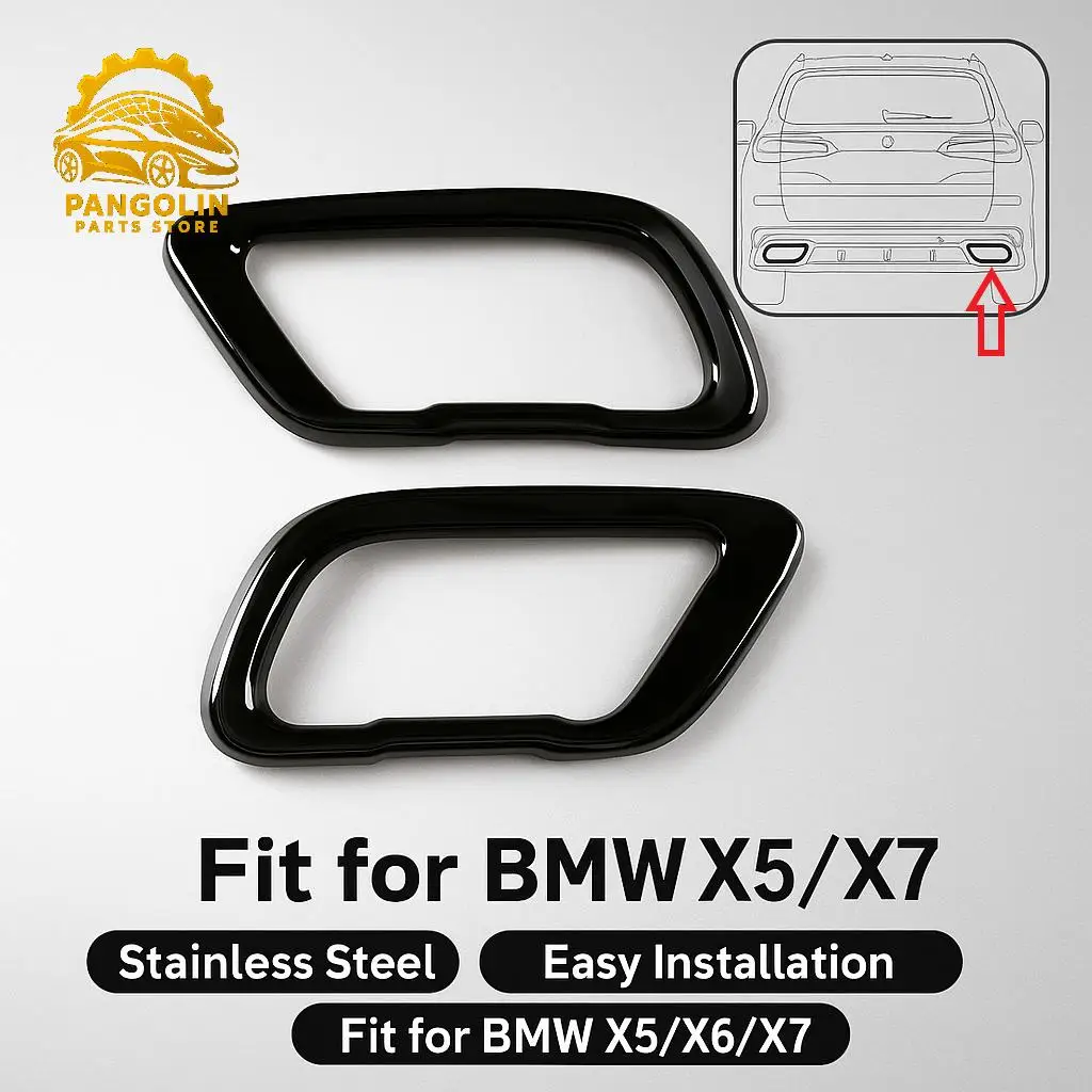 2PCS Black Exhaust Tail Pipe Cover For BMW X5 X6 X7 G05 G06 G07 2019-2023 Stainless Steel Muffler Trim Stylish Exterior Decor 
2PCS Black Exhaust Tail Pipe Cover For BMW X5 X6 X7 G05 G06 G07 2019-2023 Stainless Steel Muffler Trim Stylish Exterior Decor