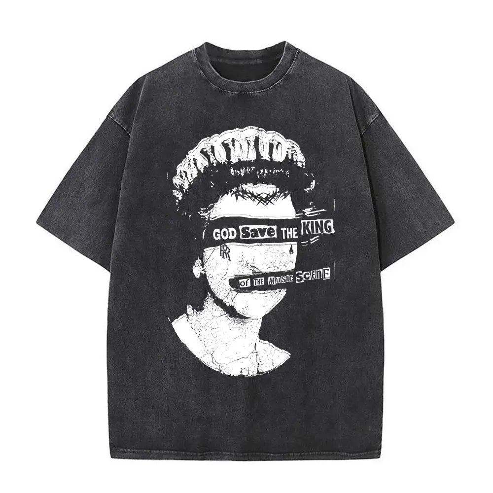 Washed Vintage Falling in Reverse Band God Save The King T-shirts Men Women Clothing Rock High Quality Cotton Oversized T Shirts 
Washed Vintage Falling in Reverse Band God Save The King T-shirts Men Women Clothing Rock High Quality Cotton Oversized T Shirts