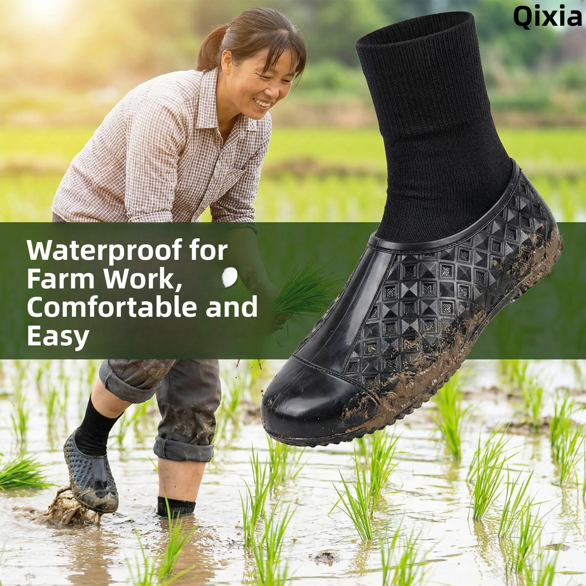 Water Shoes Rice Paddy Special Farming Boots Breathable Slip-Resistant Wave Pattern Design for Rice Field And Mud Soiling
Water Shoes Rice Paddy Special Farming Boots Breathable Slip-Resistant Wave Pattern Design for Rice Field And Mud Soiling