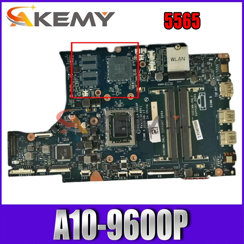 Материнская плата для ноутбука Dell Inspiron 5565 5765 BAL22 LA-D803P AMD A10 A12 FX-9800P DDR4 UMA/PM, материнская плата для ноутбука протестирована нормально
Материнская плата для ноутбука Dell Inspiron 5565 5765 BAL22 LA-D803P AMD A10 A12 FX-9800P DDR4 UMA/PM, материнская плата для ноутбука протестирована нормально