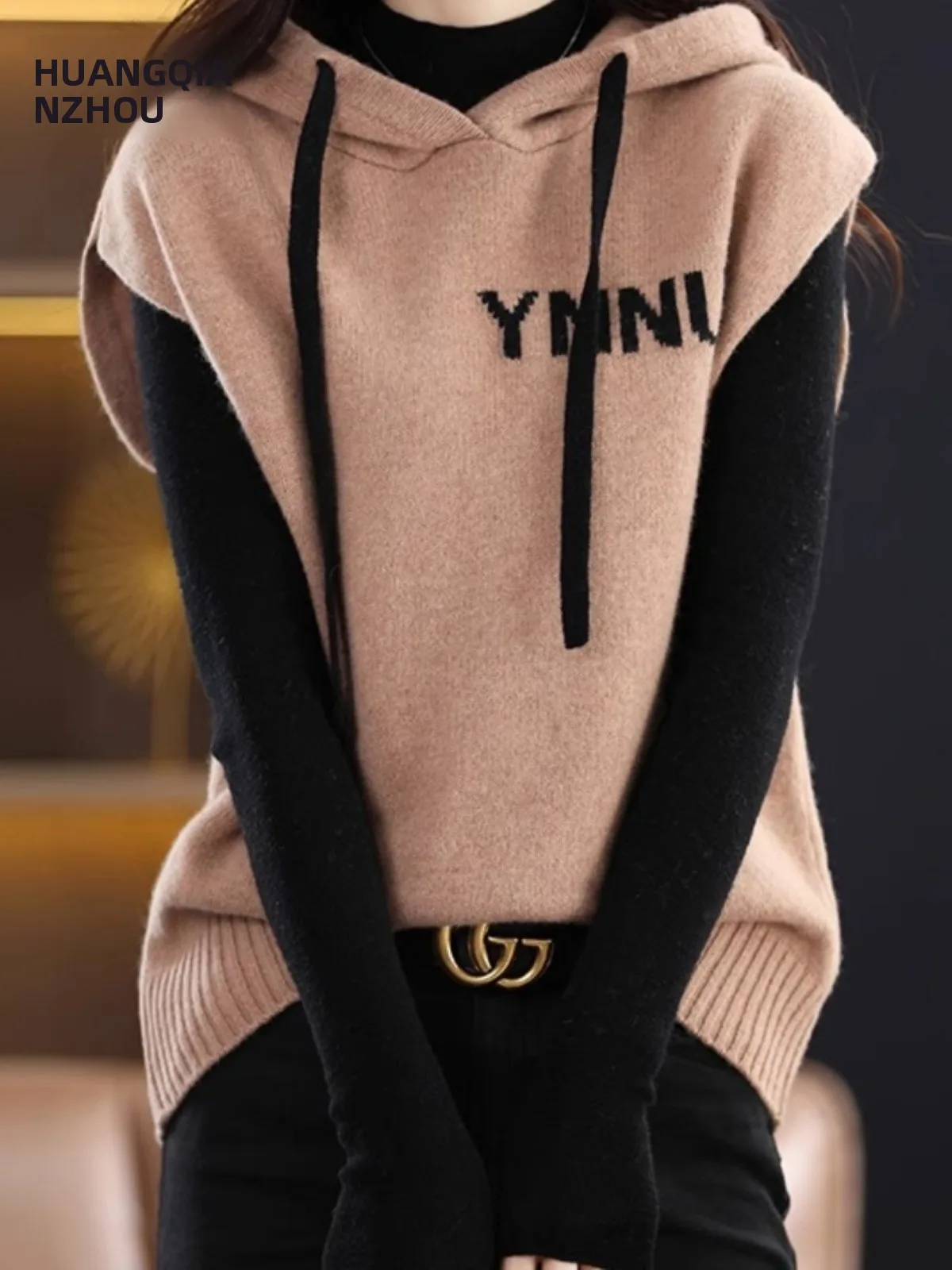 Fashionable Loose Knitted Hoodie Vest Women's Autumn Winter New Style Casual Open Front Sweater Coat Warmth Comfortable Fit
Fashionable Loose Knitted Hoodie Vest Women's Autumn Winter New Style Casual Open Front Sweater Coat Warmth Comfortable Fit