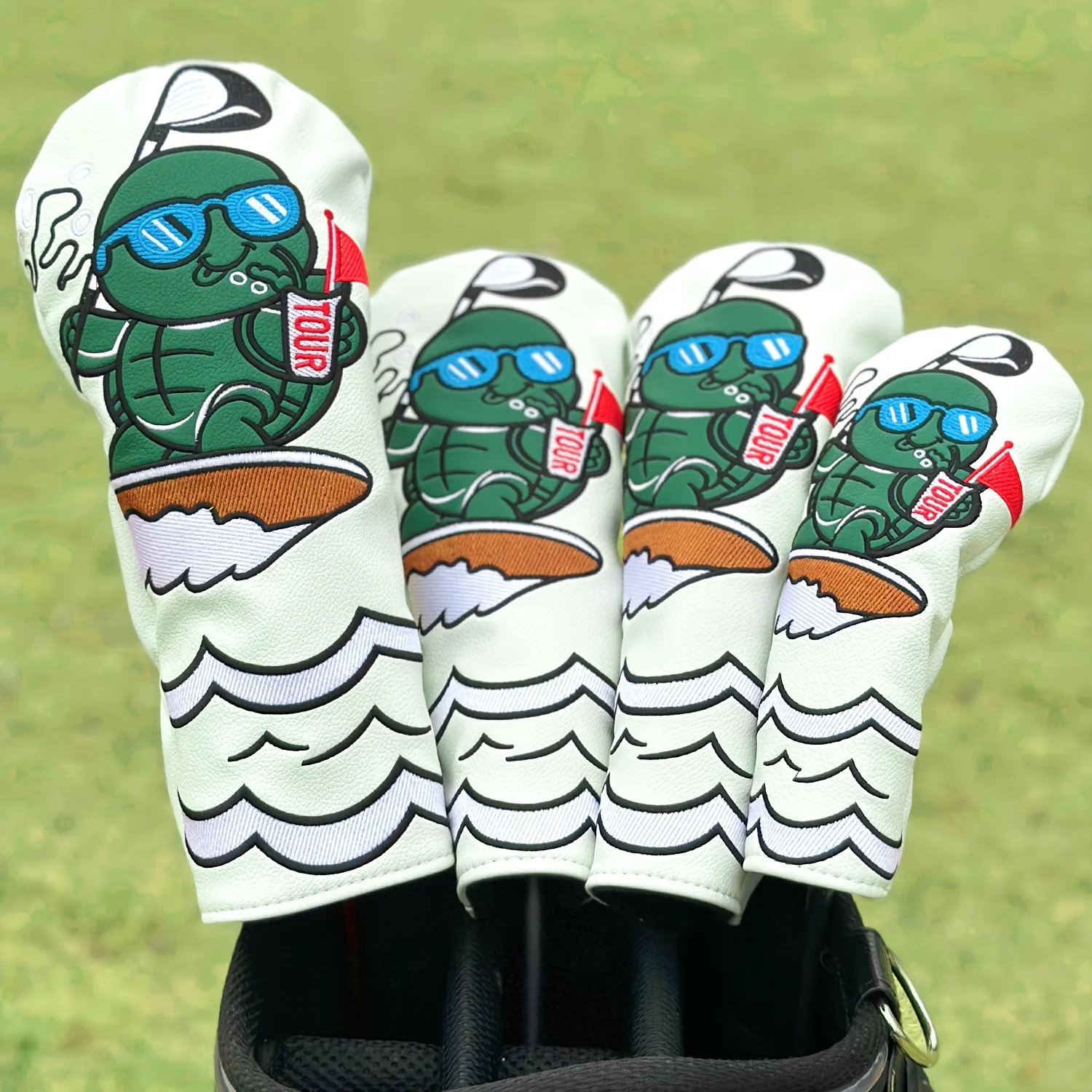 1pc/4pcs Surfing Turtle Golf Club Headcovers Suitable for Driver/Fairway/Hybrid Heads, Themed Durable Protective
1pc/4pcs Surfing Turtle Golf Club Headcovers Suitable for Driver/Fairway/Hybrid Heads, Themed Durable Protective