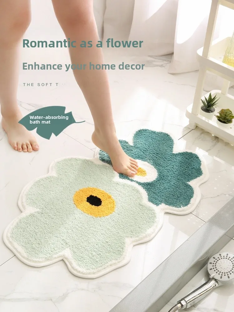 Thickened Bathroom Mat Absorbent Non-Slip Home Entrance Door Mat Bathroom Carpet Simple Style Machine Washable Plant Floral P...
Thickened Bathroom Mat Absorbent Non-Slip Home Entrance Door Mat Bathroom Carpet Simple Style Machine Washable Plant Floral P...