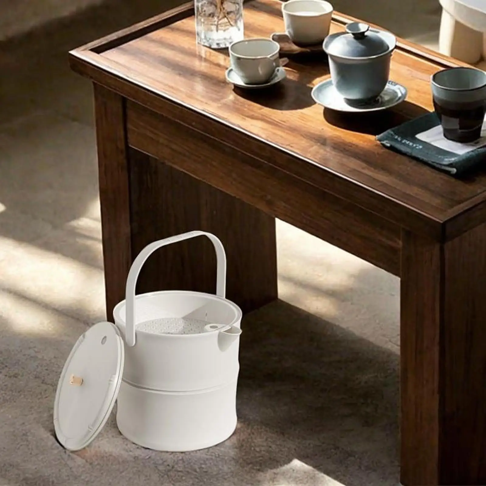 Tea Waste Bucket Garbage Container for Ceremony Accessories Disposal Bin Easy to Clean with Handle Garbage Can Waste Bin
Tea Waste Bucket Garbage Container for Ceremony Accessories Disposal Bin Easy to Clean with Handle Garbage Can Waste Bin