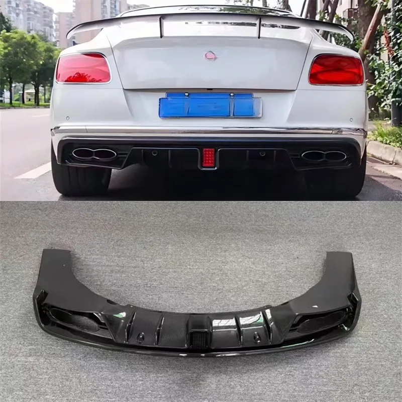 For Bentley Continental GT 2015-2017 Real Carbon Fiber Car Rear Bumper Lip Diffuser Splitters Spoiler Back Accessories Body Kit
For Bentley Continental GT 2015-2017 Real Carbon Fiber Car Rear Bumper Lip Diffuser Splitters Spoiler Back Accessories Body Kit