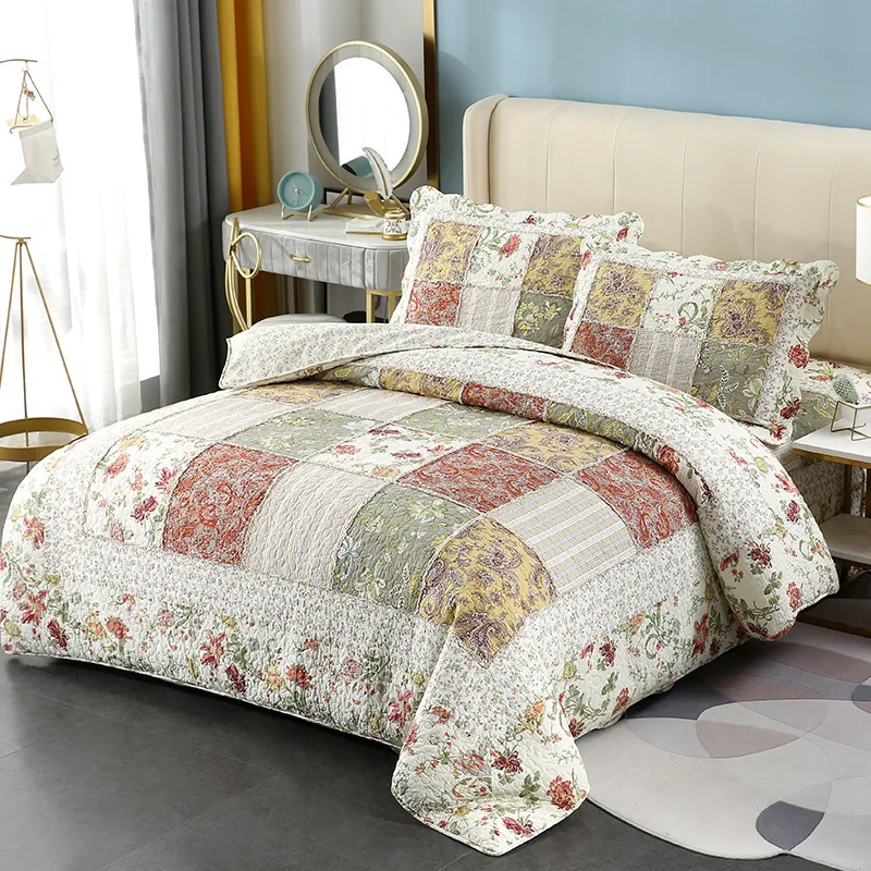 100% Cotton Patchwork Quilt Thickened Double Air Conditioner Quilt Summer Quilt Bed Sheet Bed Cover Pillowcase 3PCS/SET
100% Cotton Patchwork Quilt Thickened Double Air Conditioner Quilt Summer Quilt Bed Sheet Bed Cover Pillowcase 3PCS/SET