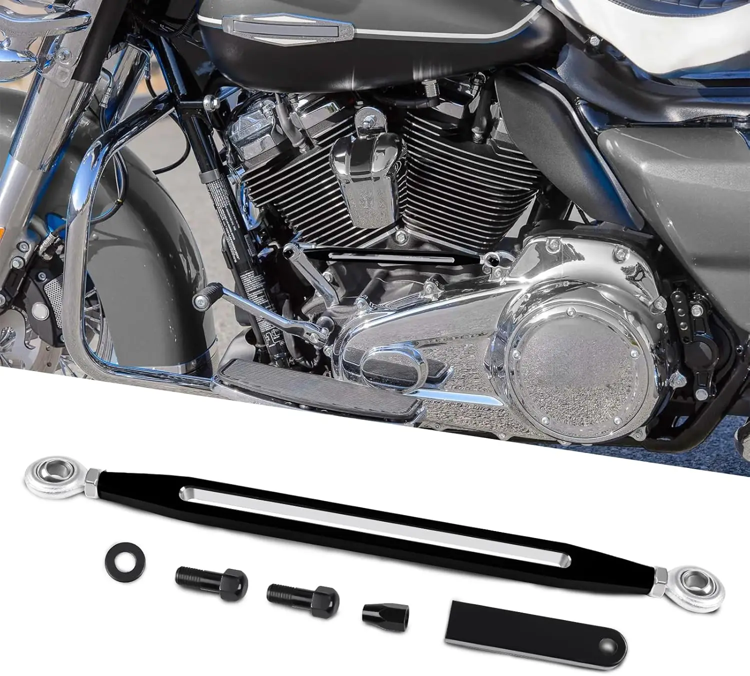 Black Slotted Style Shifter Shift Linkage Compatible with Harley Electra Glide Street Glide Tour Glides Trikes 1980-2024 Models
Black Slotted Style Shifter Shift Linkage Compatible with Harley Electra Glide Street Glide Tour Glides Trikes 1980-2024 Models