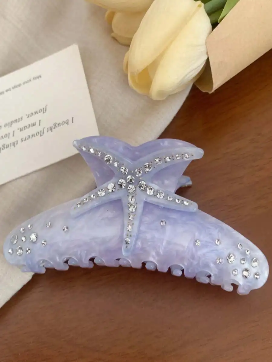 Womens Lavender Starfish Rhinestone Hair Claw Clip Acetate Hair Accessory
Womens Lavender Starfish Rhinestone Hair Claw Clip Acetate Hair Accessory